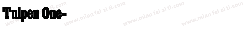 Tulpen One字体转换